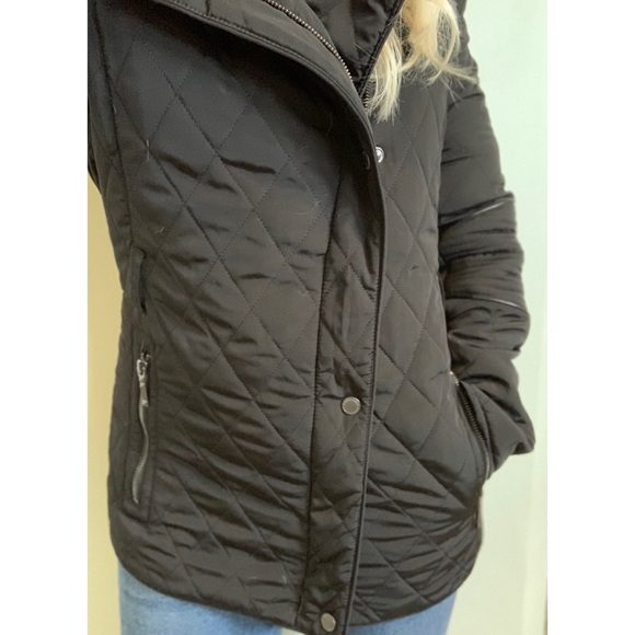 XS, BCBGMaxAzria, black quilted winter jacket - Picture 16 of 16